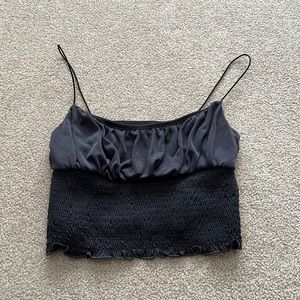 Black Urban Outfitters Cropped Tank Top